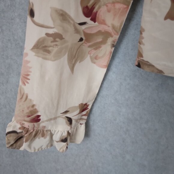 HALLHUBER Philosophy | Floral Silk Ruffle Blouse | Size 36 - Picture 5 of 11